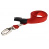 Plain Red Lanyards with Metal Lobster Clip (Pack of 100)