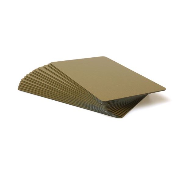 Light Glitter Gold Plastic Cards With Coloured Core - 760 Micron (Pack of 100)