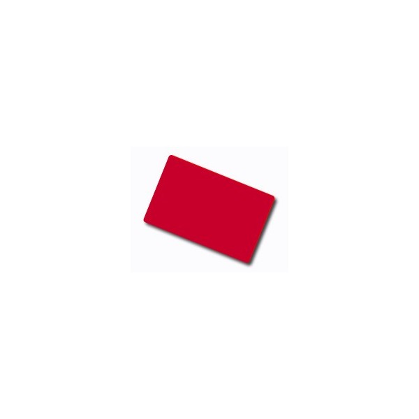 Red Plastic Cards, Coloured Core - 760 Micron (Pack of 100)